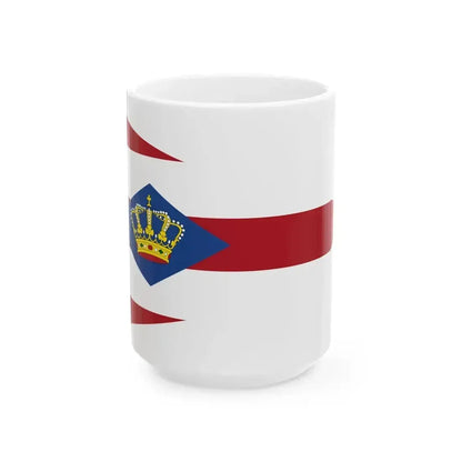 Burgee of Koninklijke Zeilvereeniging Oostengo (Netherlands) White Coffee Mug 15oz - Go Mug Yourself