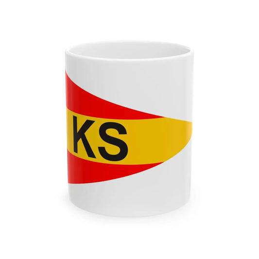Burgee of Kristiansunds Seilforening (Norway) White Coffee Mug 11oz - Go Mug Yourself