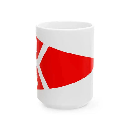 Burgee of Middelfart Sejlklub (Denmark) White Coffee Mug 15oz - Go Mug Yourself