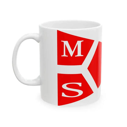 Burgee of Middelfart Sejlklub (Denmark) White Coffee Mug - Go Mug Yourself