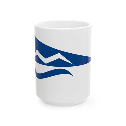 Burgee of Moss Seilforening (Norway) White Coffee Mug 15oz - Go Mug Yourself