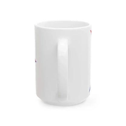 Burgee of Oakville Yacht Squadron (Canada) White Coffee Mug - Go Mug Yourself