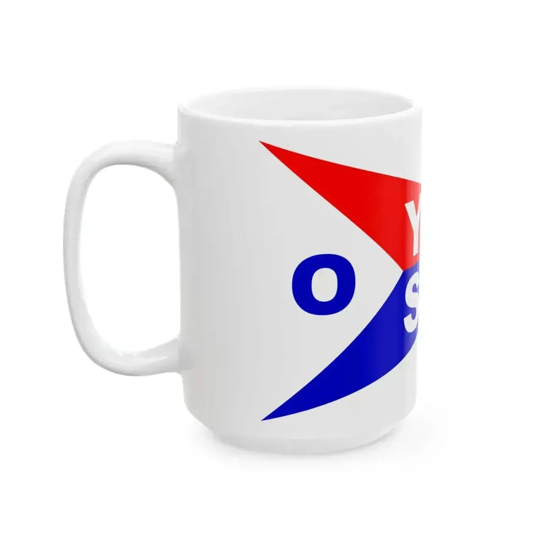 Burgee of Oakville Yacht Squadron (Canada) White Coffee Mug - Go Mug Yourself