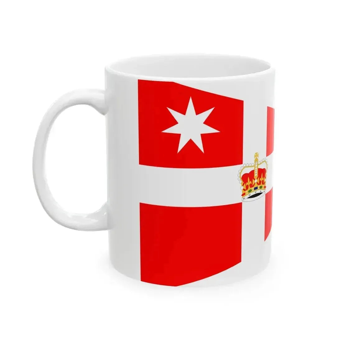 Burgee of Royal Melbourne Yacht Squadron (Australia) White Coffee Mug - Go Mug Yourself