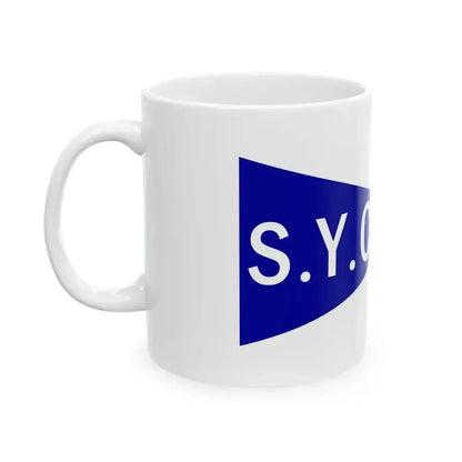 Burgee of Sandusky Yacht Club (United States) White Coffee Mug - Go Mug Yourself