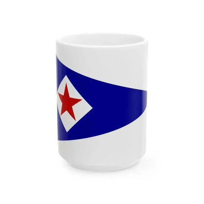 Burgee of Sea Cliff YC (United States) White Coffee Mug 15oz - Go Mug Yourself
