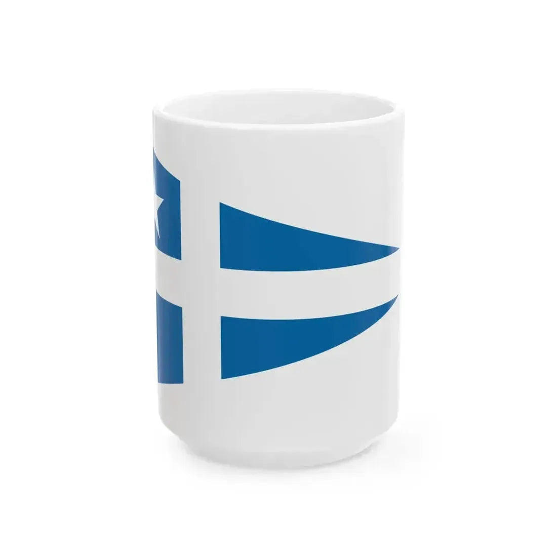Burgee of Societa Triestina della Vela (Italy) White Coffee Mug 15oz - Go Mug Yourself