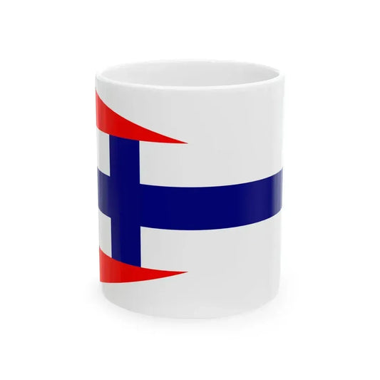 Burgee of Societe Nautique de Marseille (France) White Coffee Mug 11oz - Go Mug Yourself