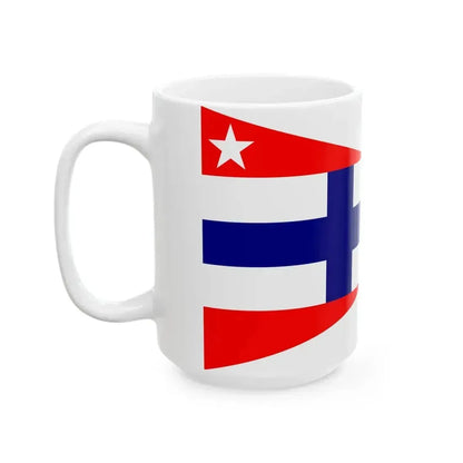 Burgee of Societe Nautique de Marseille (France) White Coffee Mug - Go Mug Yourself