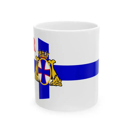 Burgee of Societe Regates Rochelaises (France) White Coffee Mug 11oz - Go Mug Yourself