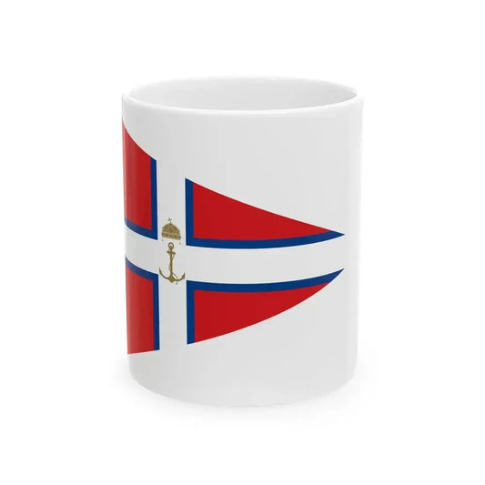 Burgee of Spartacus Sailing Club (Hungary) White Coffee Mug 11oz - Go Mug Yourself