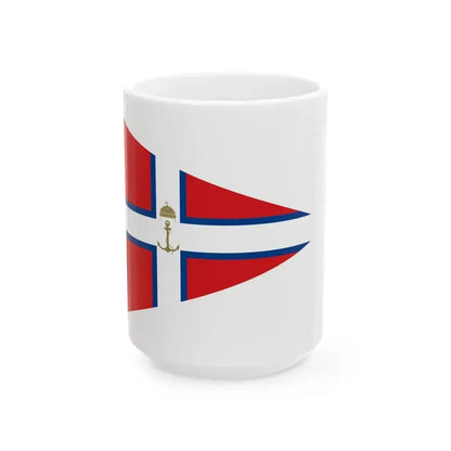 Burgee of Spartacus Sailing Club (Hungary) White Coffee Mug 15oz - Go Mug Yourself