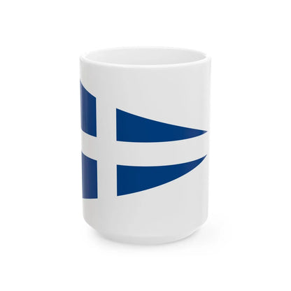 Burgee of Stavanger Seilforening (Norway) White Coffee Mug 15oz - Go Mug Yourself