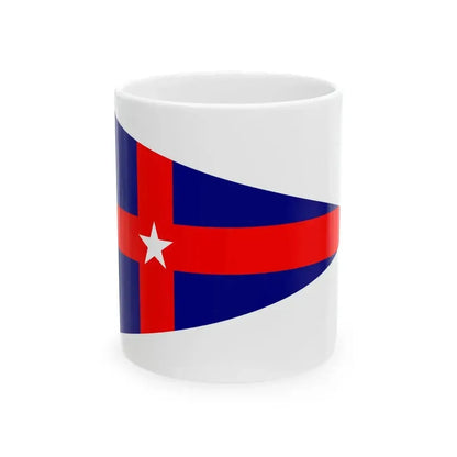 Burgee of the New York Yacht Club (United States) White Coffee Mug 11oz - Go Mug Yourself