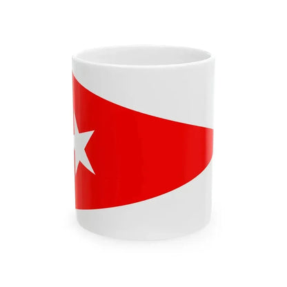 Burgee of Thisted Sejlklub (Denmark) White Coffee Mug 11oz - Go Mug Yourself
