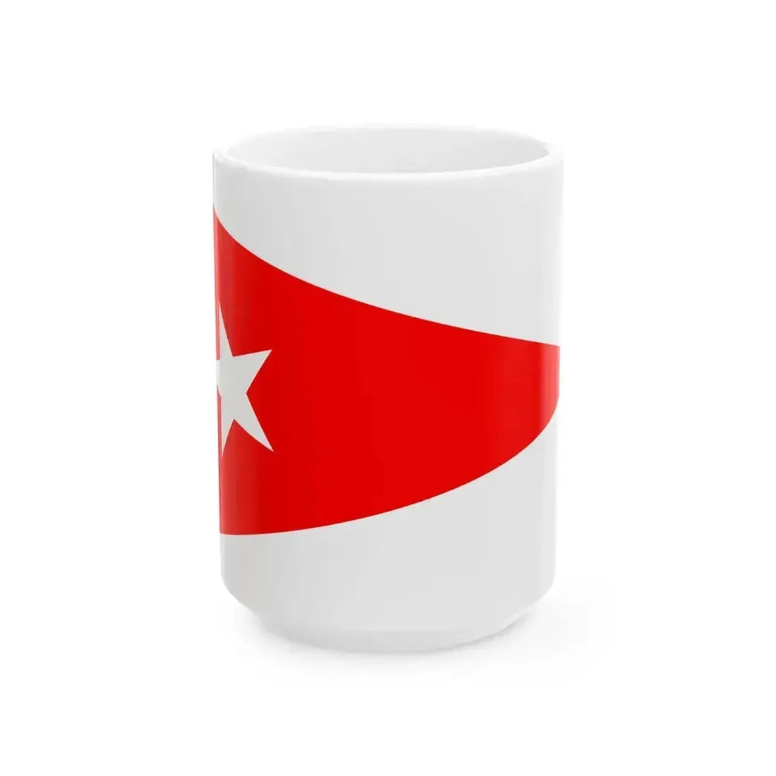 Burgee of Thisted Sejlklub (Denmark) White Coffee Mug 15oz - Go Mug Yourself