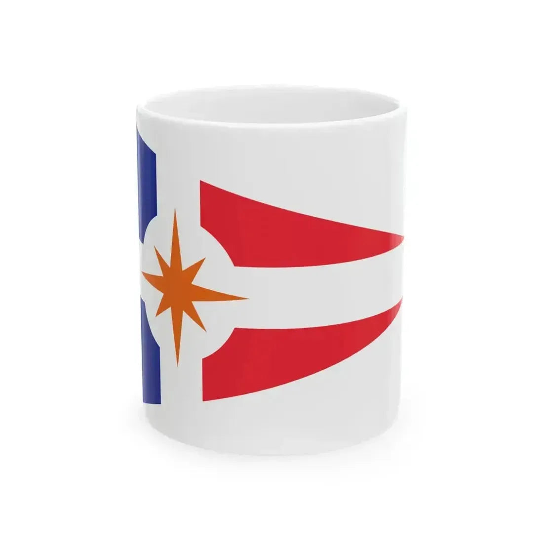 Burgee of Union Nationale pour la Course au Large (France) White Coffee Mug 11oz - Go Mug Yourself