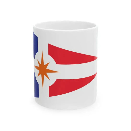 Burgee of Union Nationale pour la Course au Large (France) White Coffee Mug 11oz - Go Mug Yourself