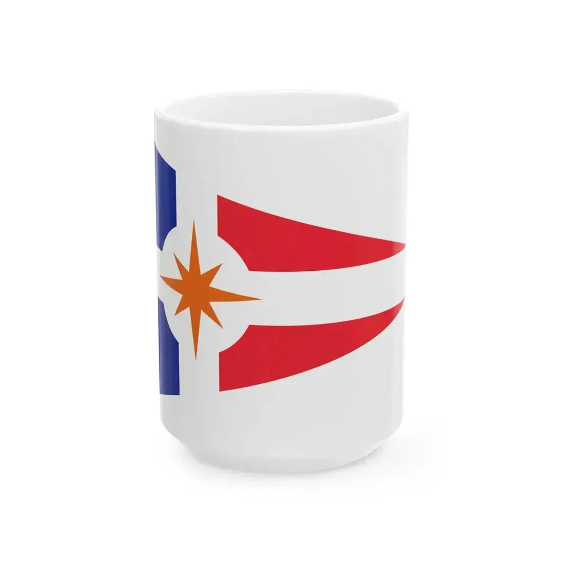Burgee of Union Nationale pour la Course au Large (France) White Coffee Mug 15oz - Go Mug Yourself