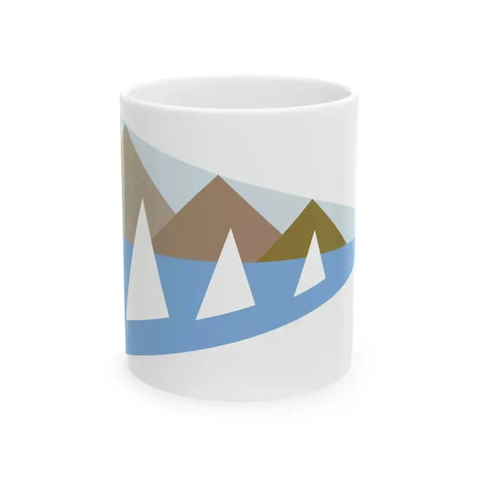 Burgee of Union Sailing Club (United States) White Coffee Mug 11oz - Go Mug Yourself