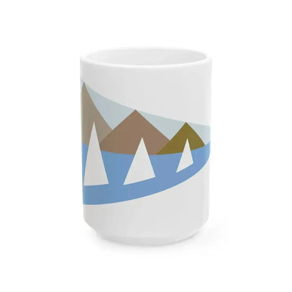 Burgee of Union Sailing Club (United States) White Coffee Mug 15oz - Go Mug Yourself