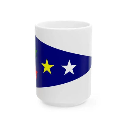 Burgee of Yacht Club Santo Stefano (Italy) White Coffee Mug 15oz - Go Mug Yourself