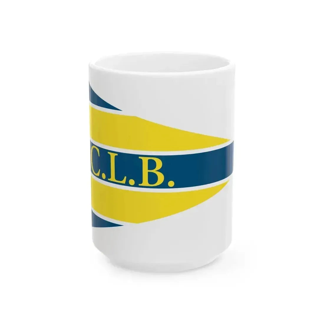 Burgee of YC de La Baule (France) White Coffee Mug 15oz - Go Mug Yourself