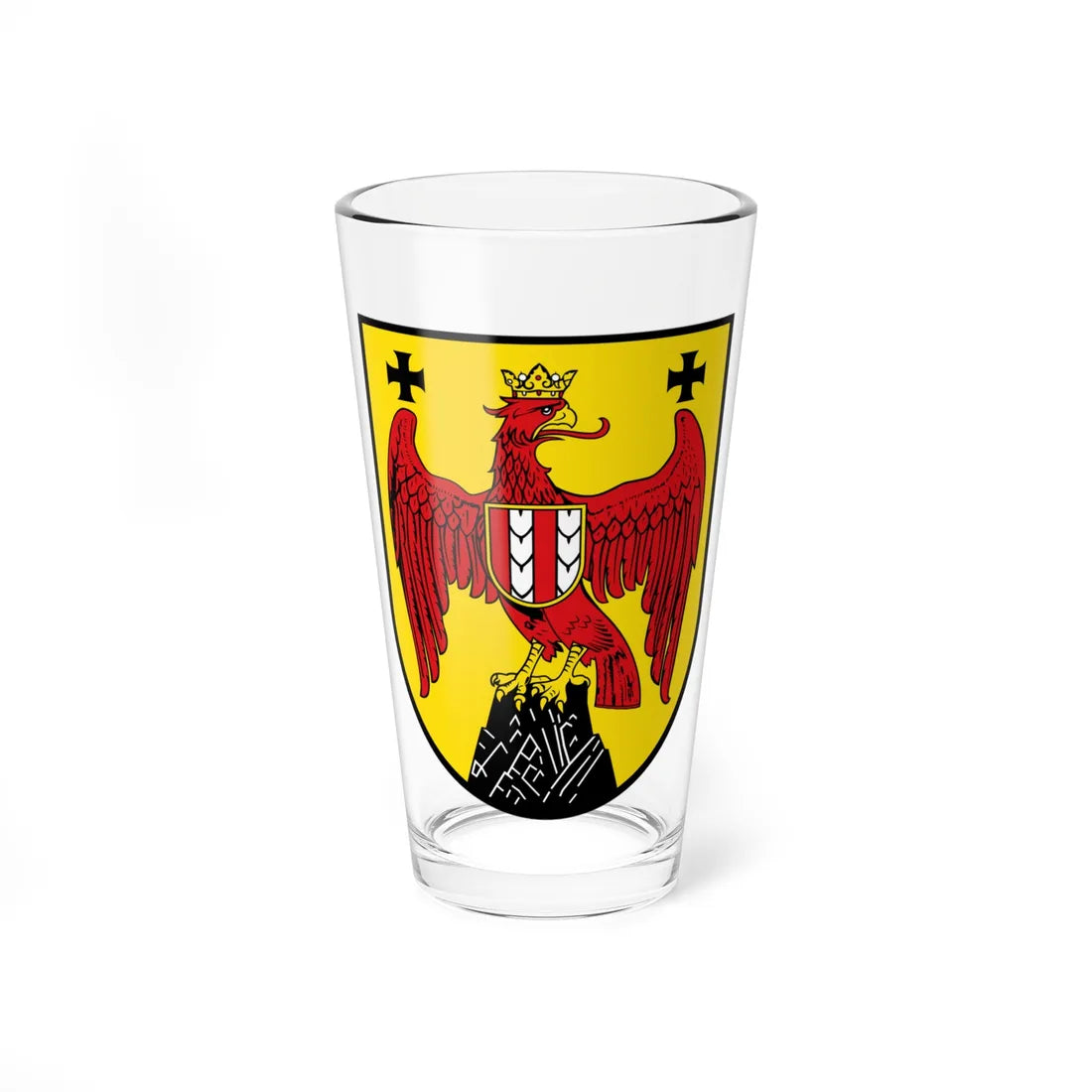 Burgenland Wappen (Austria) (Coat of Arms) Pint Glass 16oz 16oz - Go Mug Yourself