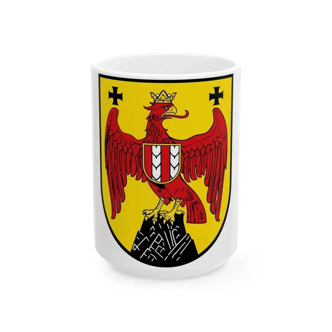 Burgenland Wappen (Austria) White Coffee Mug 15oz - Go Mug Yourself