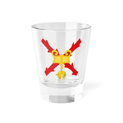 Burgundian Cross of Burgundy of the Spanish Netherlands (Belgium) (Coat of Arms) Shot Glass 1.5oz 1.5oz - Go Mug Yourself