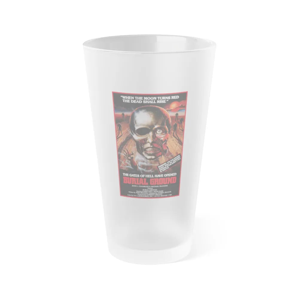 BURIAL GROUND 1981 Movie Poster - Frosted Pint Glass 16oz-16oz-Frosted-Go Mug Yourself