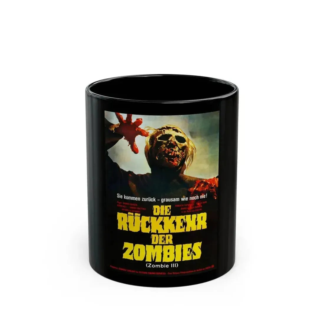BURIAL GROUND (GERMAN) 1981 Movie Poster - Black Coffee Mug 11oz - Go Mug Yourself