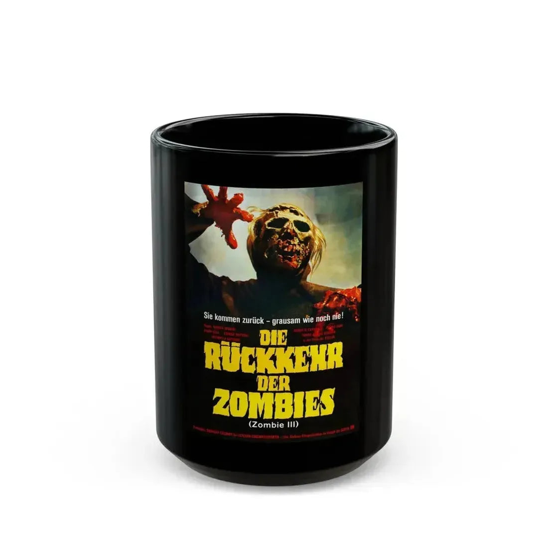 BURIAL GROUND (GERMAN) 1981 Movie Poster - Black Coffee Mug 15oz - Go Mug Yourself