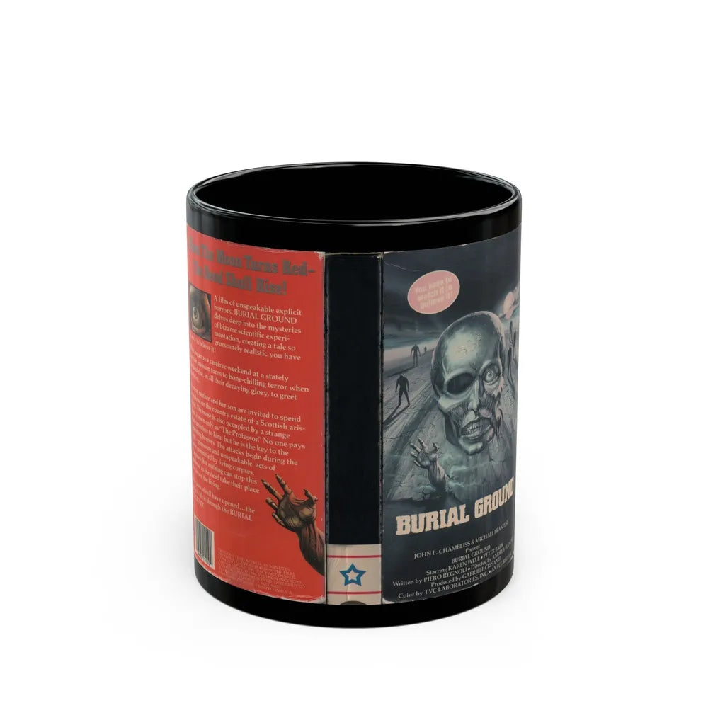 BURIAL GROUND (VHS COVER) - Black Coffee Mug-11oz-Go Mug Yourself