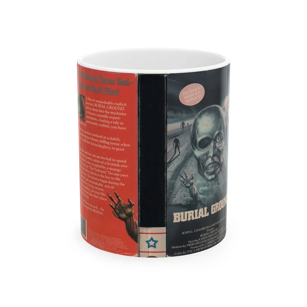 BURIAL GROUND (VHS COVER) - White Coffee Mug-11oz-Go Mug Yourself