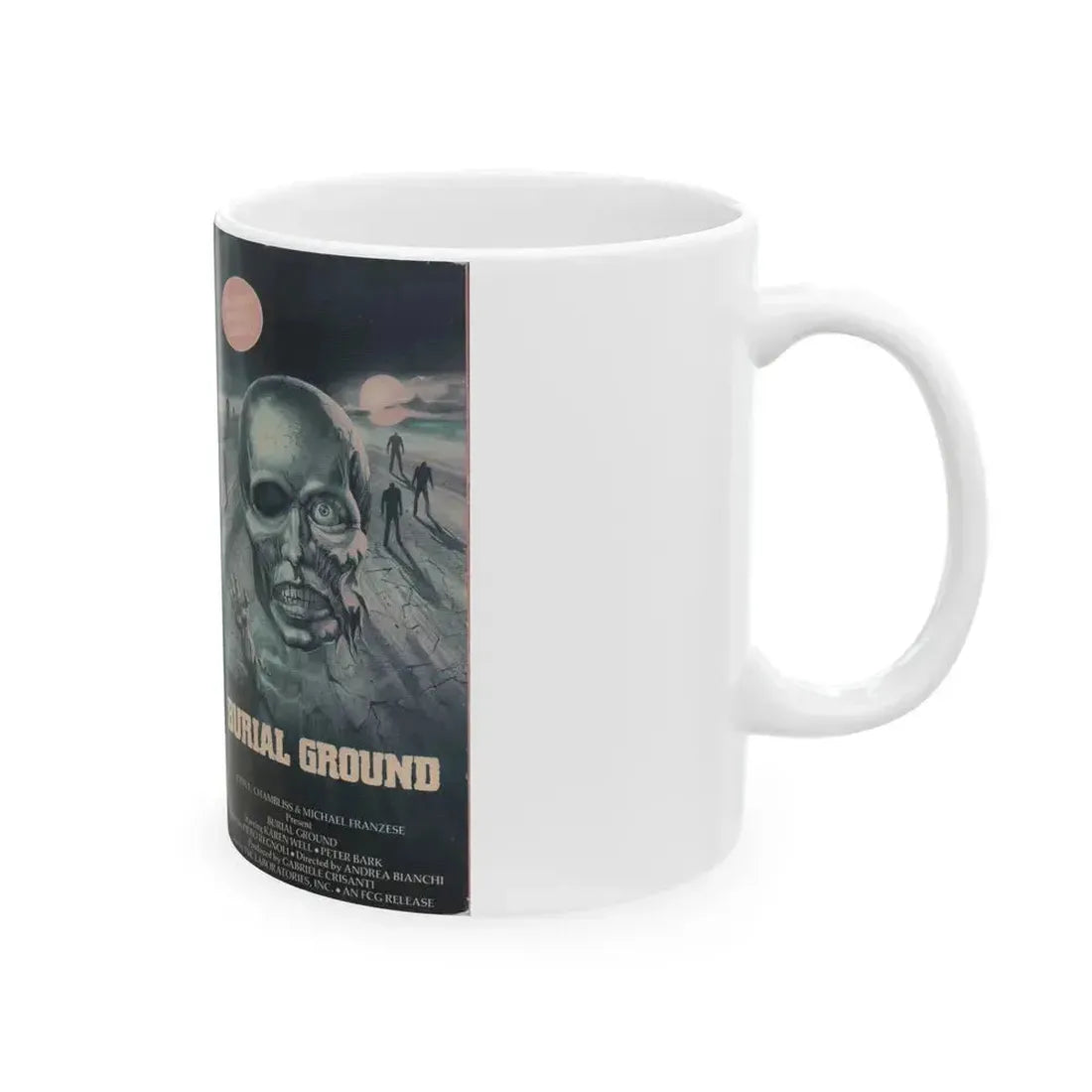 BURIAL GROUND (VHS COVER) - White Coffee Mug - Go Mug Yourself