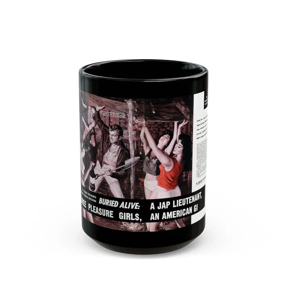 Buried Alive, Male magazine, December 1960 - Black Coffee Mug 15oz - Go Mug Yourself