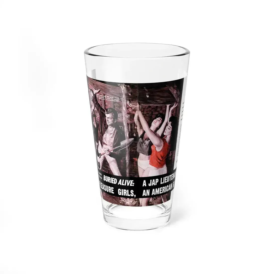 Buried Alive, Male magazine, December 1960 (Magazine Illustration) Pint Glass 16oz 16oz - Go Mug Yourself