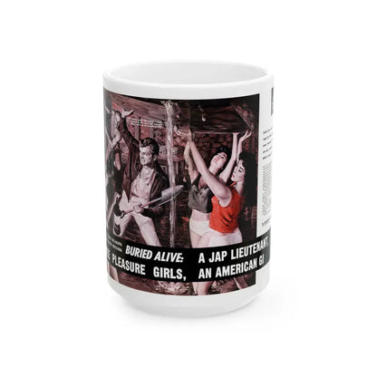 Buried Alive, Male magazine, December 1960 - White Coffee Mug 15oz - Go Mug Yourself