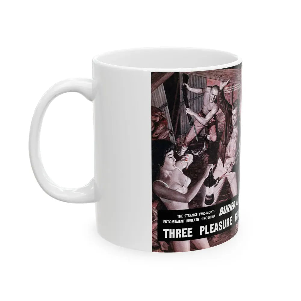 Buried Alive, Male magazine, December 1960 - White Coffee Mug - Go Mug Yourself