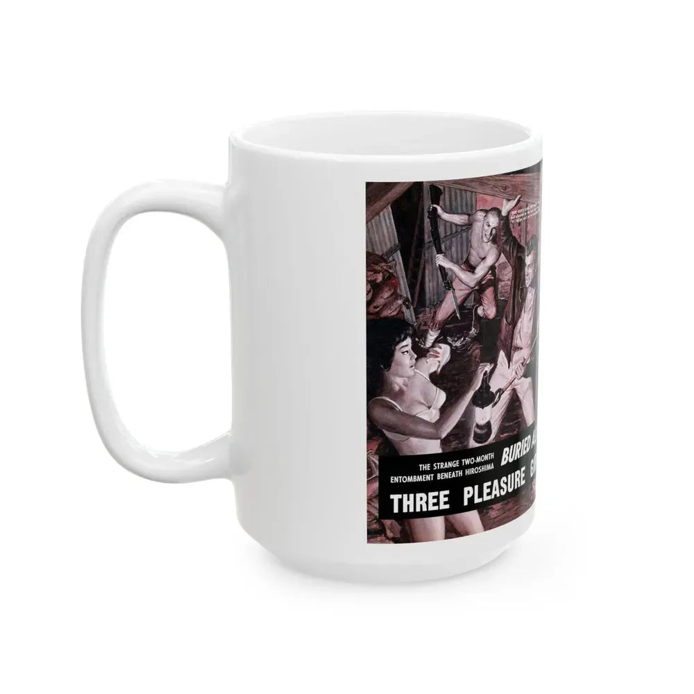 Buried Alive, Male magazine, December 1960 - White Coffee Mug - Go Mug Yourself