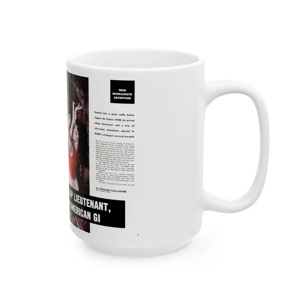 Buried Alive, Male magazine, December 1960 - White Coffee Mug - Go Mug Yourself