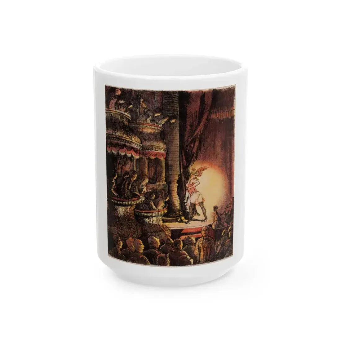 Burlesque Show - White Coffee Mug 15oz - Go Mug Yourself