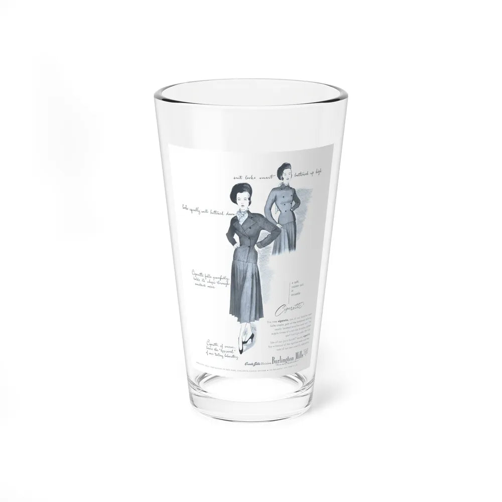 Burlington Mills, 1948 (Magazine Illustration) Pint Glass 16oz-16oz-Go Mug Yourself