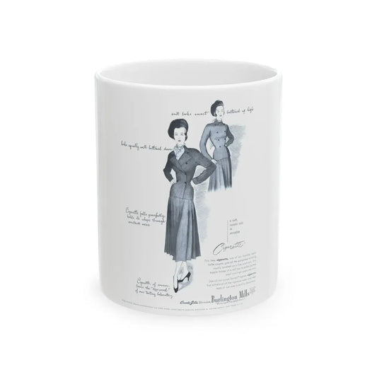 Burlington Mills, 1948 - White Coffee Mug 11oz - Go Mug Yourself