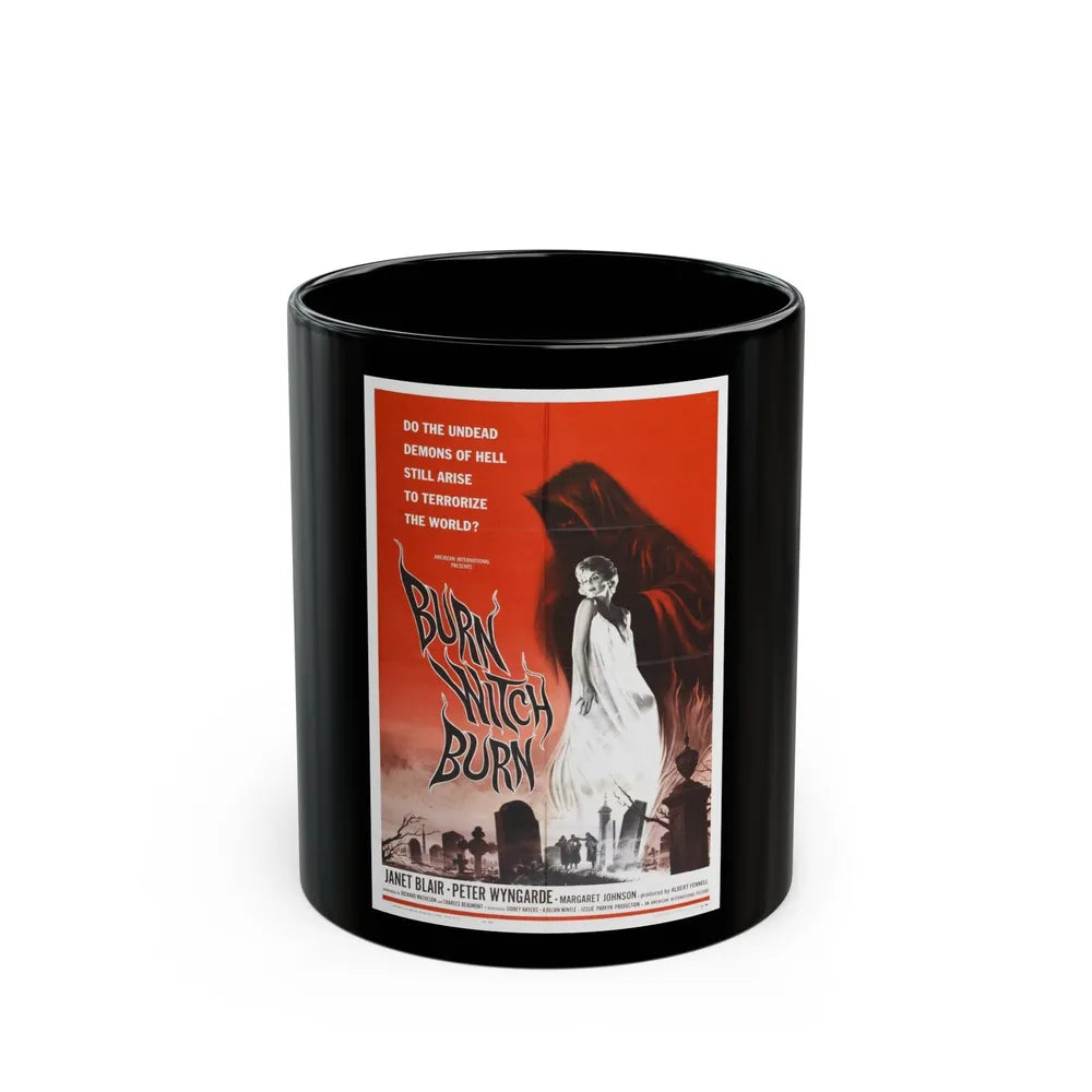 BURN WITCH, BURN 1962 Movie Poster - Black Coffee Mug-11oz-Go Mug Yourself