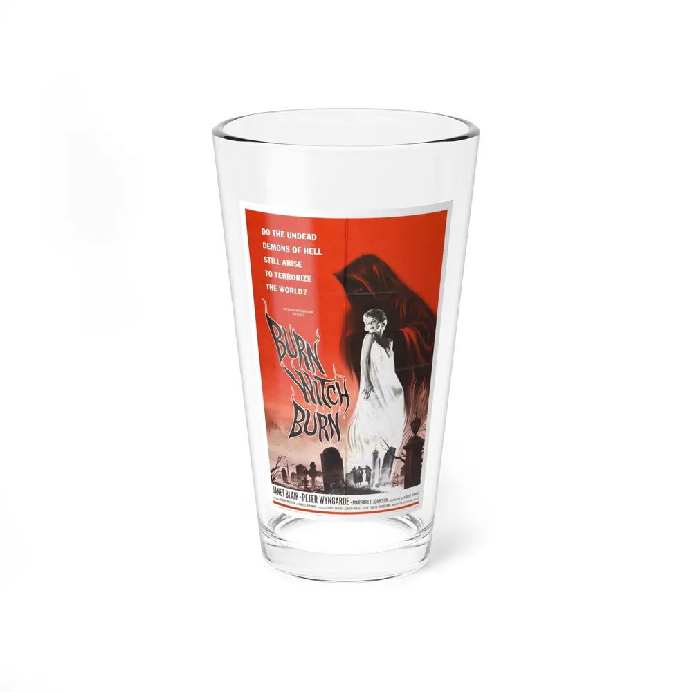 BURN WITCH, BURN 1962 Movie Poster - Pint Glass 16oz-16oz-Go Mug Yourself