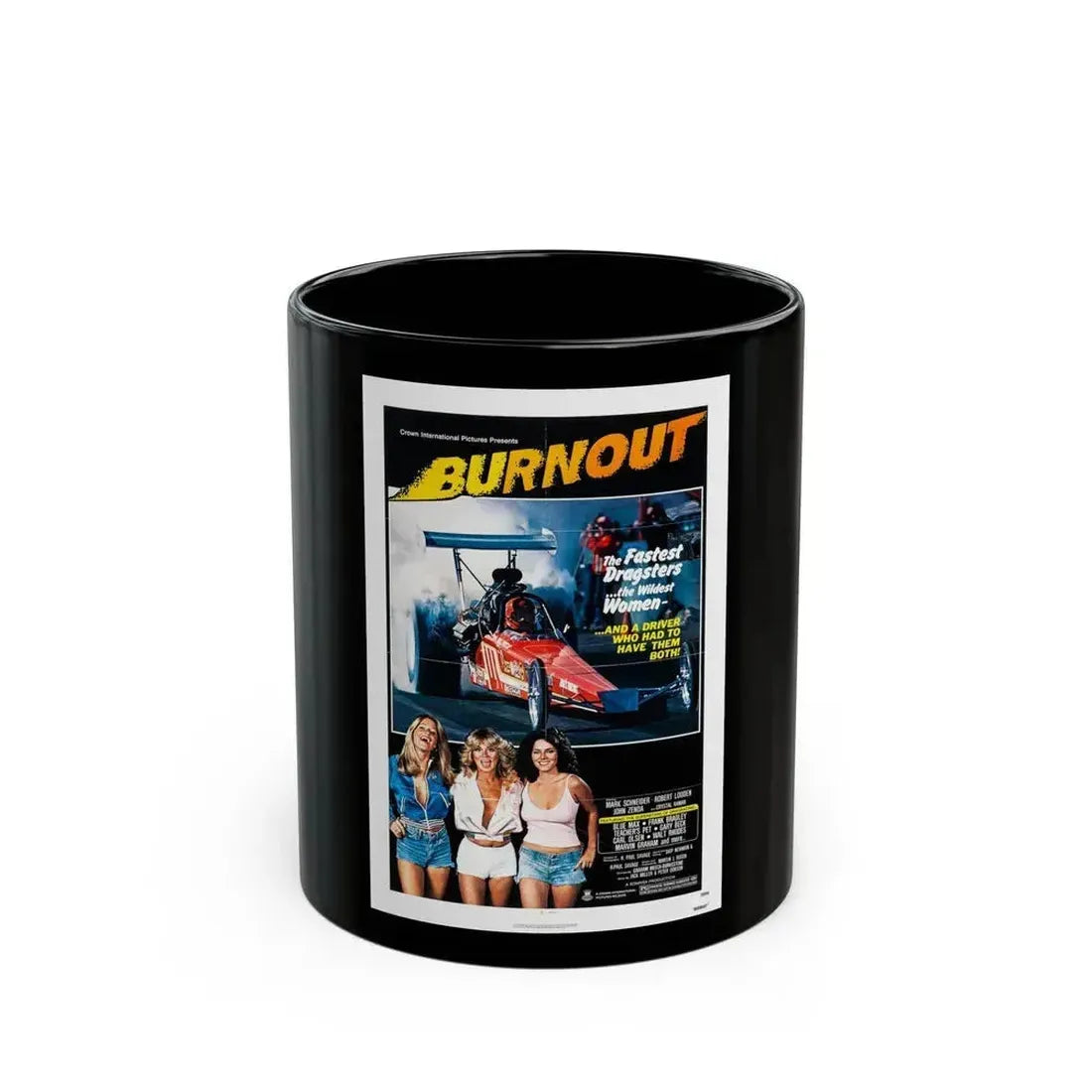 BURNOUT 1979 Movie Poster - Black Coffee Mug 11oz - Go Mug Yourself
