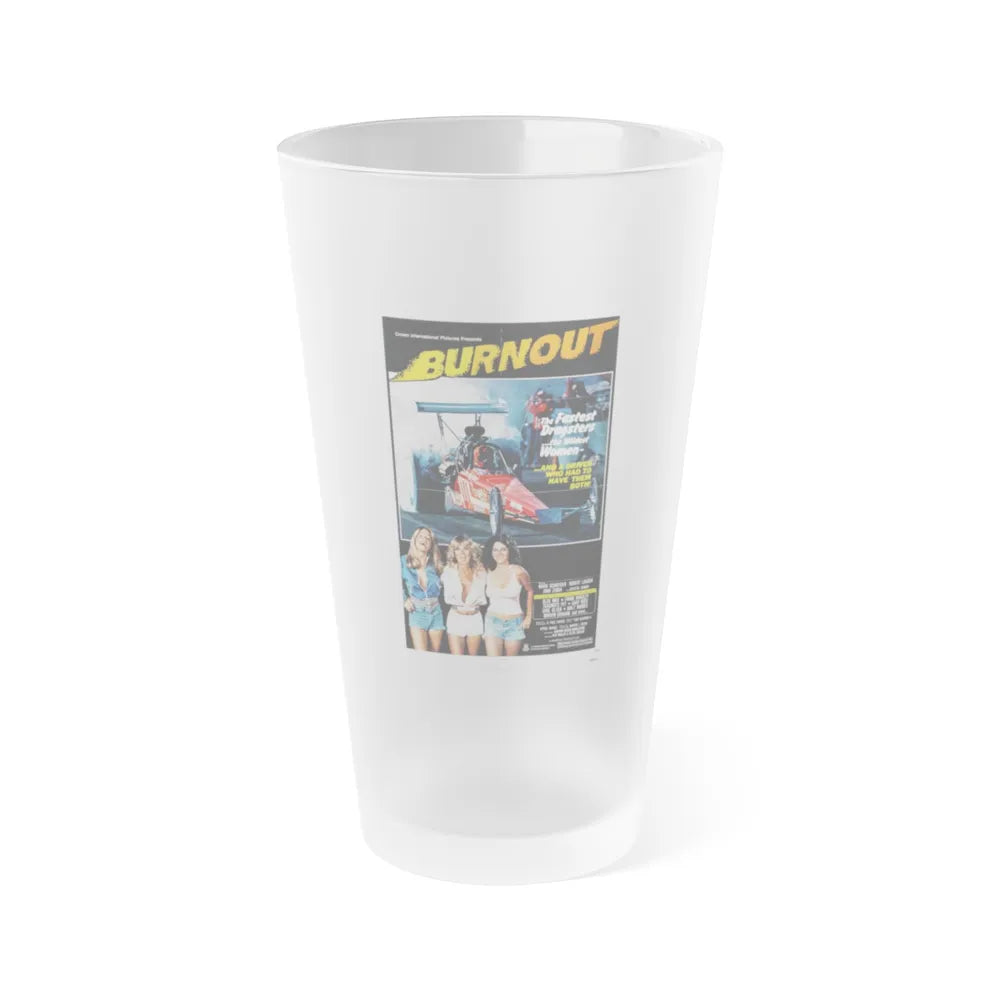 BURNOUT 1979 Movie Poster - Frosted Pint Glass 16oz-16oz-Frosted-Go Mug Yourself