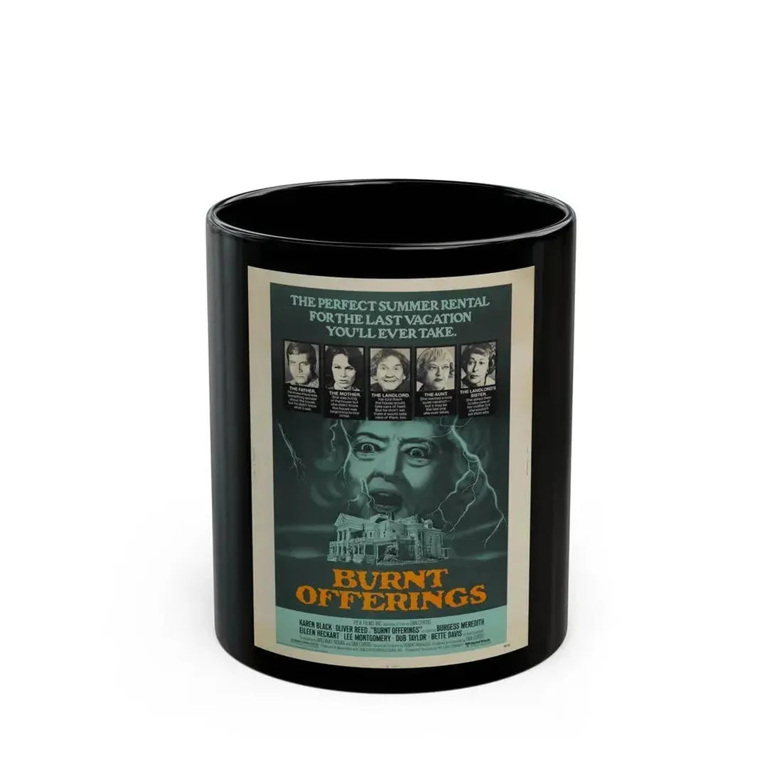 BURNT OFFERINGS 1976 Movie Poster - Black Coffee Mug 11oz - Go Mug Yourself